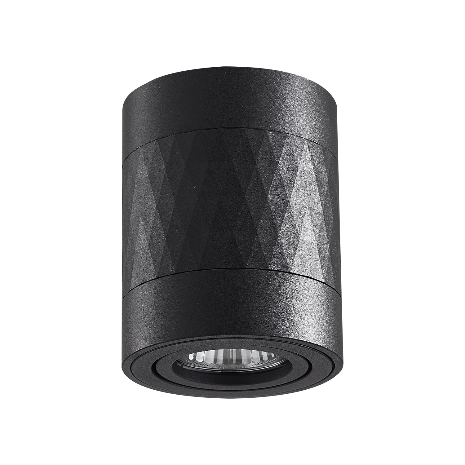 Goldlux Oprawa natynkowa RUBIN ROMB czarna 1 x GU10 regulowana