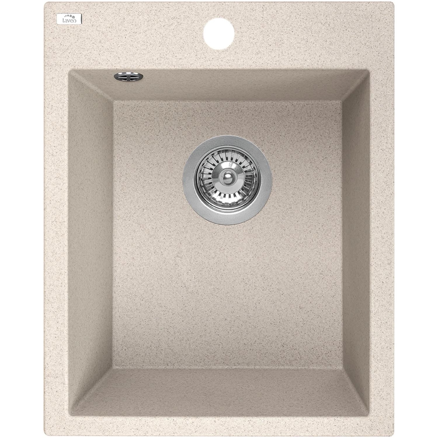 Zlewozmywak Uno 1-kom. beżowy 48x39 cm