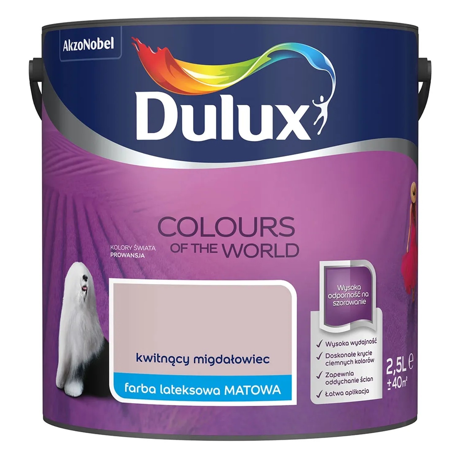 Farba Dulux Kolory Świata kwitnący migdałowiec 2,5 l