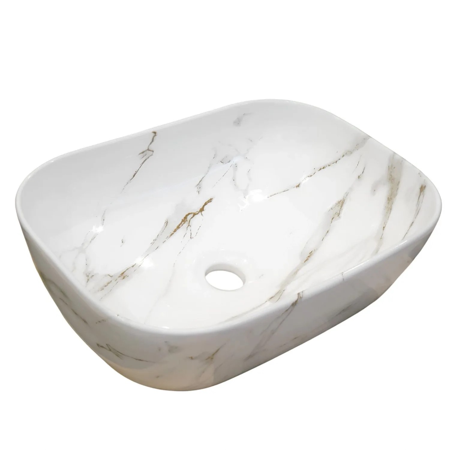 Domino Umywalka Elpis 47 OV nablatowa marmurek 47x33x13,5