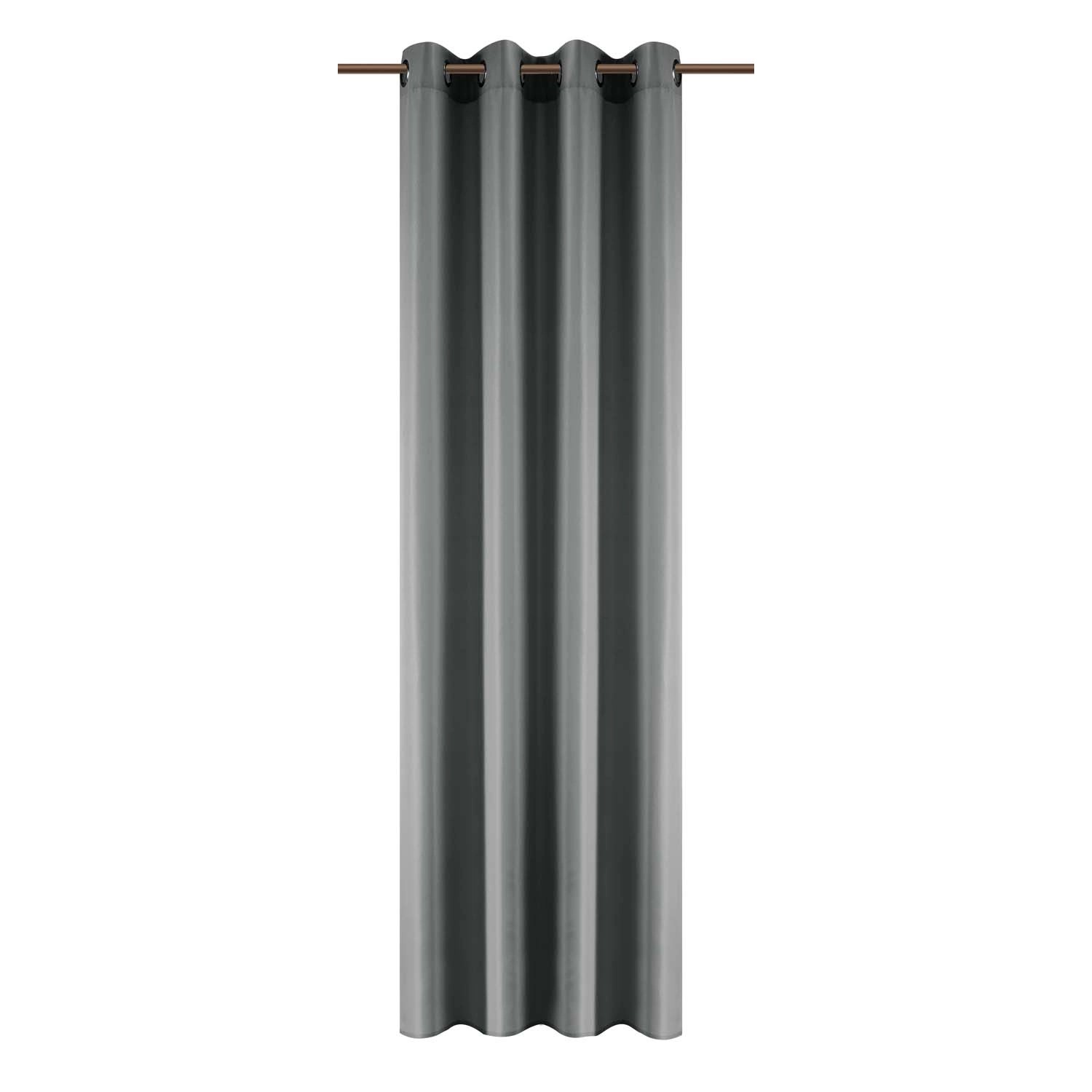 Zasłona tarasowa wodoodporna TERRA na przelotkach 140x250 cm antracytowa