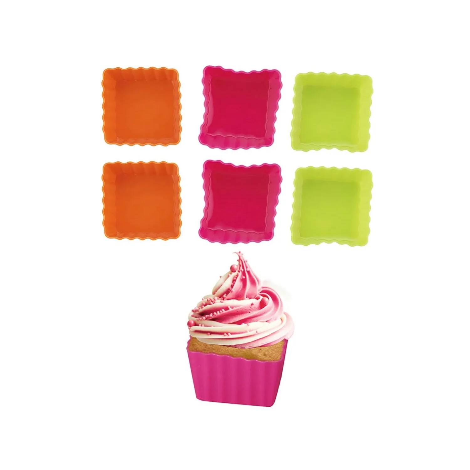 Kalorik Foremki do pieczenia babeczek kwadratowe - 6 szt.