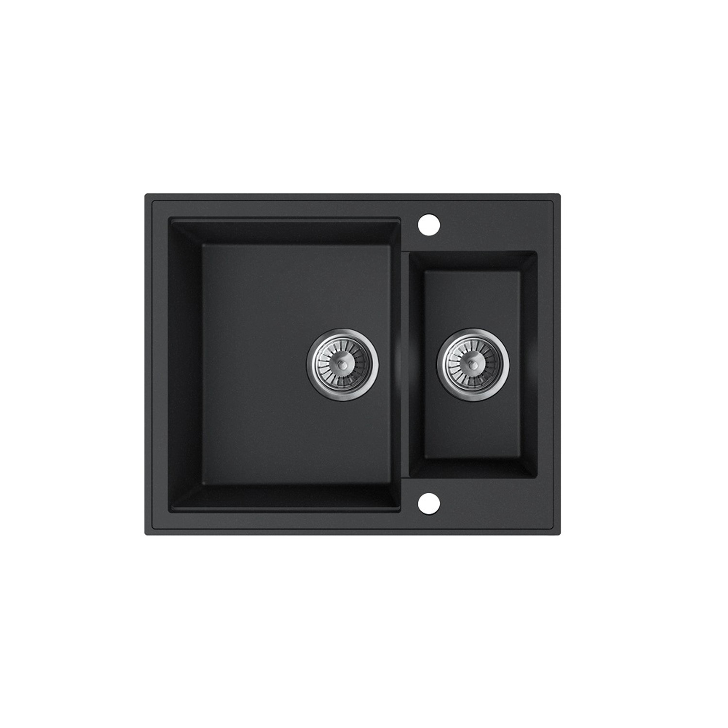 Zlewozmywak Bello 1,5-kom. czarny 61x50 cm