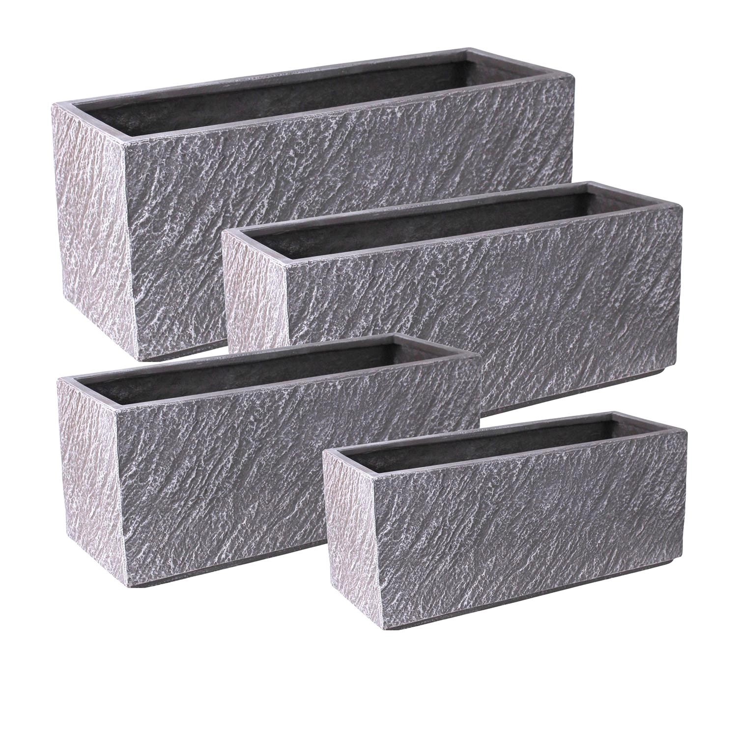 Donice Zori grafitowe komplet 4 szt.