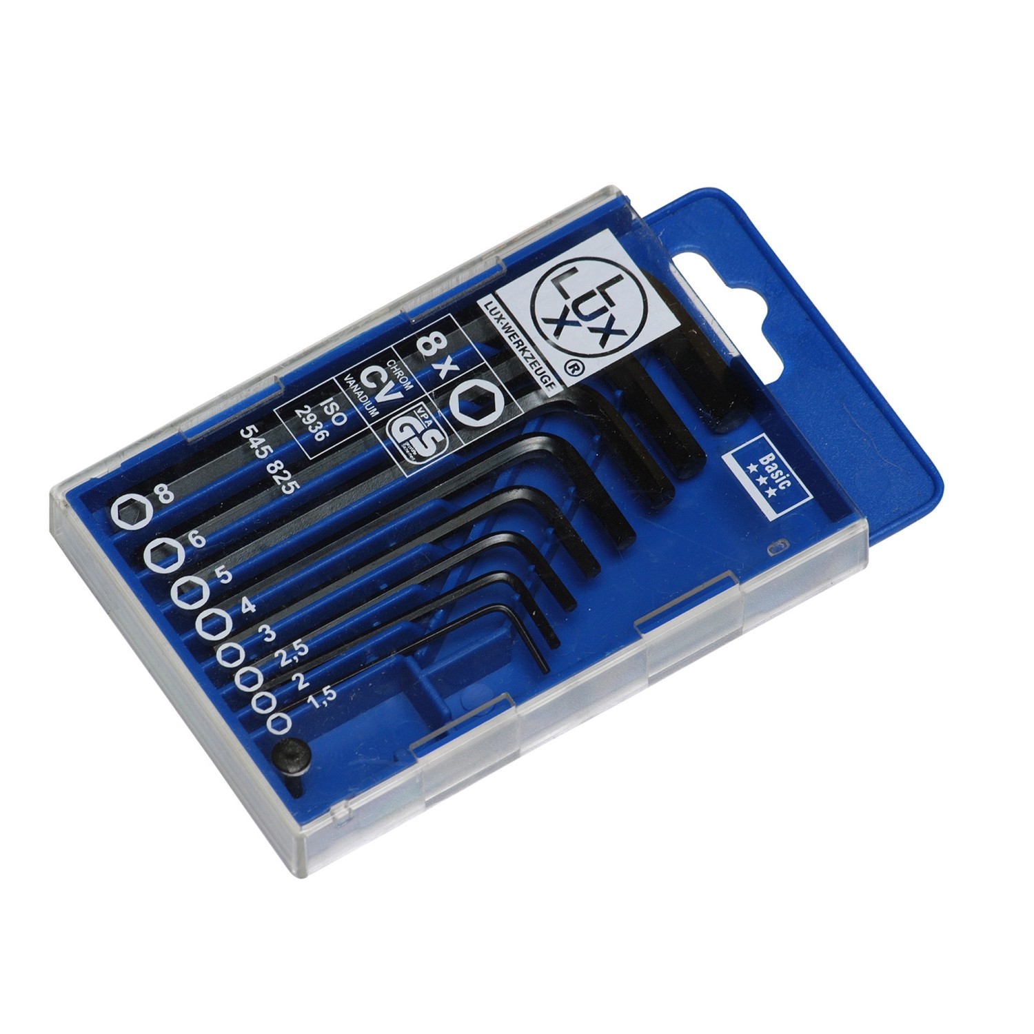 LUX Zestaw kluczy imbusowych 8-częściowy