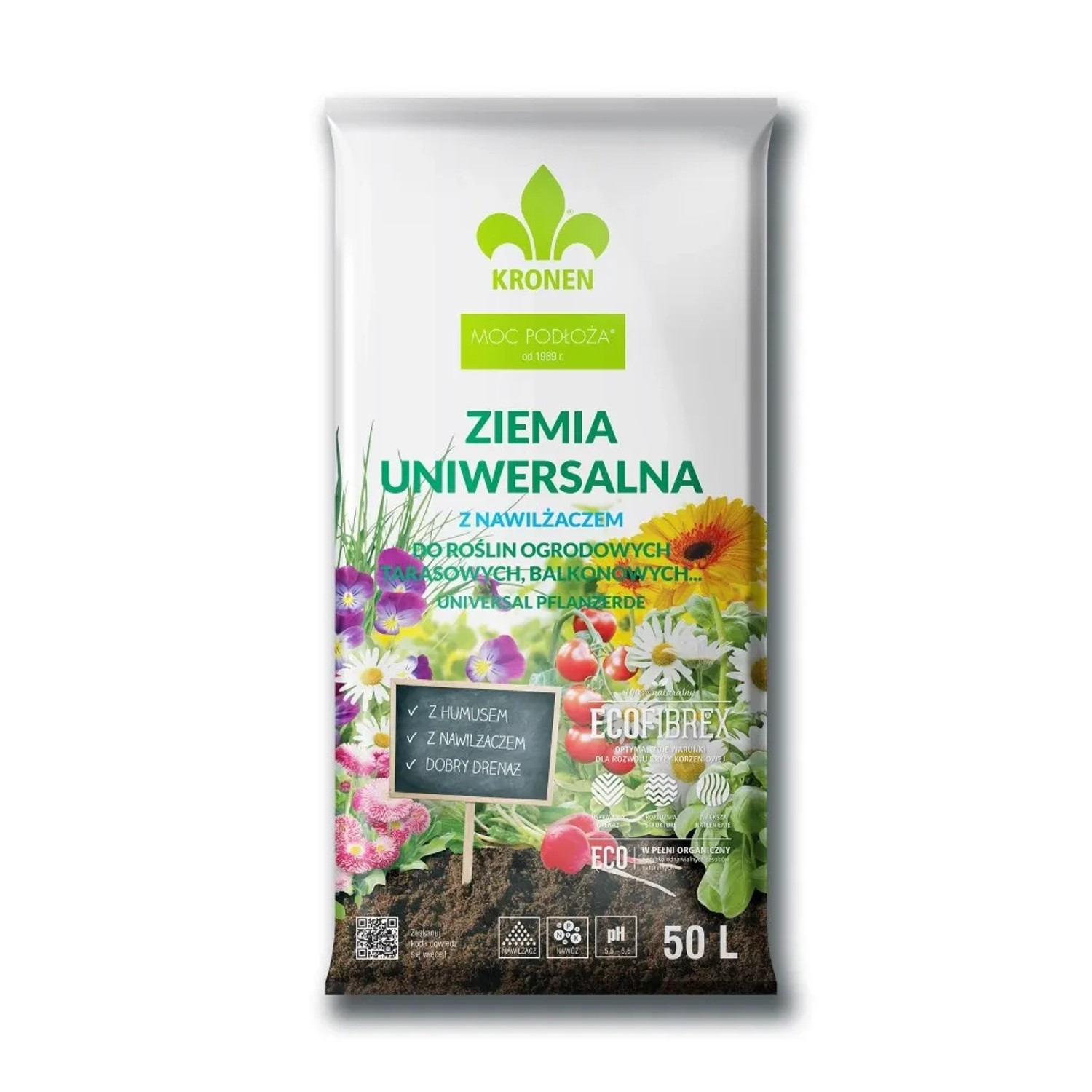 Kronen Podłoże uniwersalne z nawilżaczem - 50 l