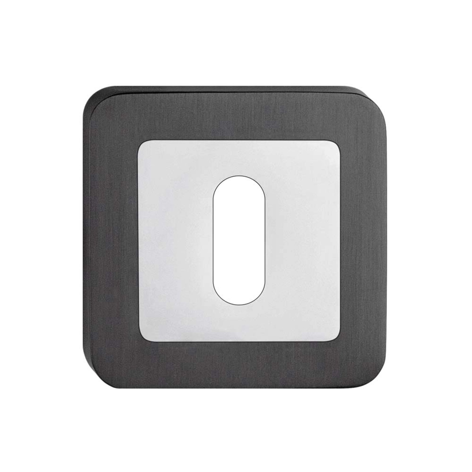 Metal-Bud Rozeta zaokrąglona na klucz grafit i chrom