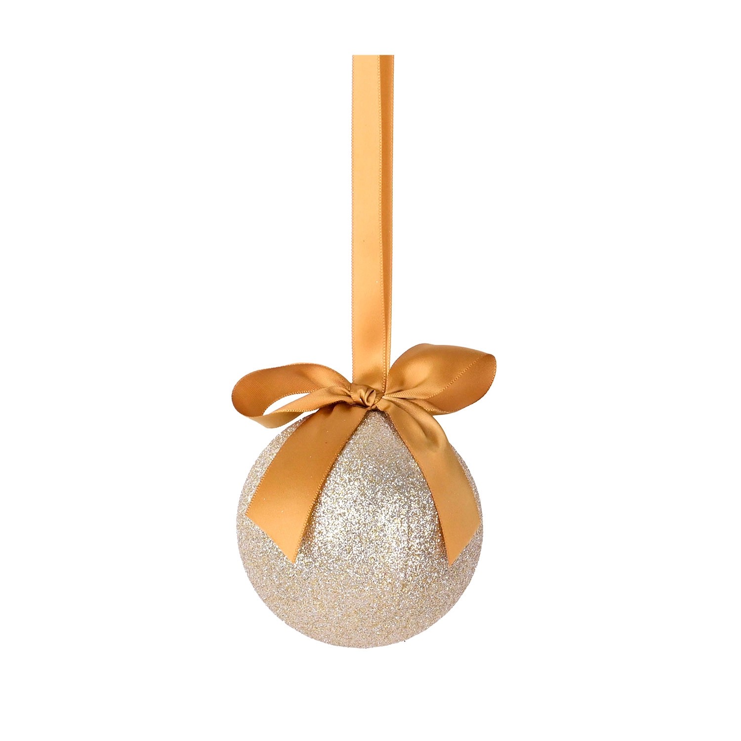 Zawieszka kula plastikowa złota - 10 cm