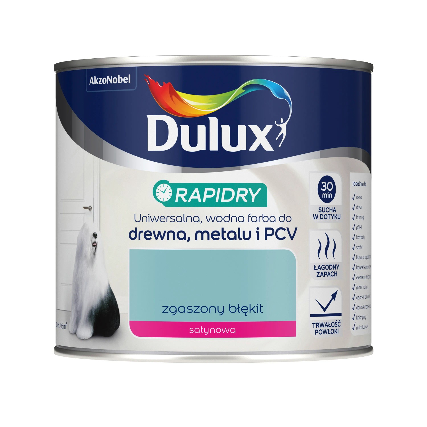 Dulux Farba akrylowa Rapidry zgaszony błękit 400 ml