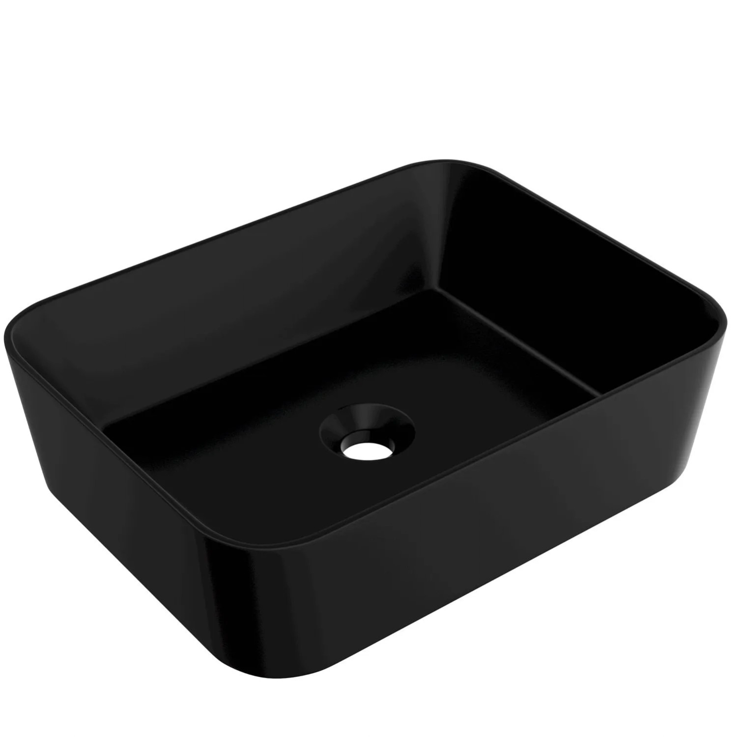 Domino Umywalka Onyks 49 PR nablatowa czarna 49x38x13,5