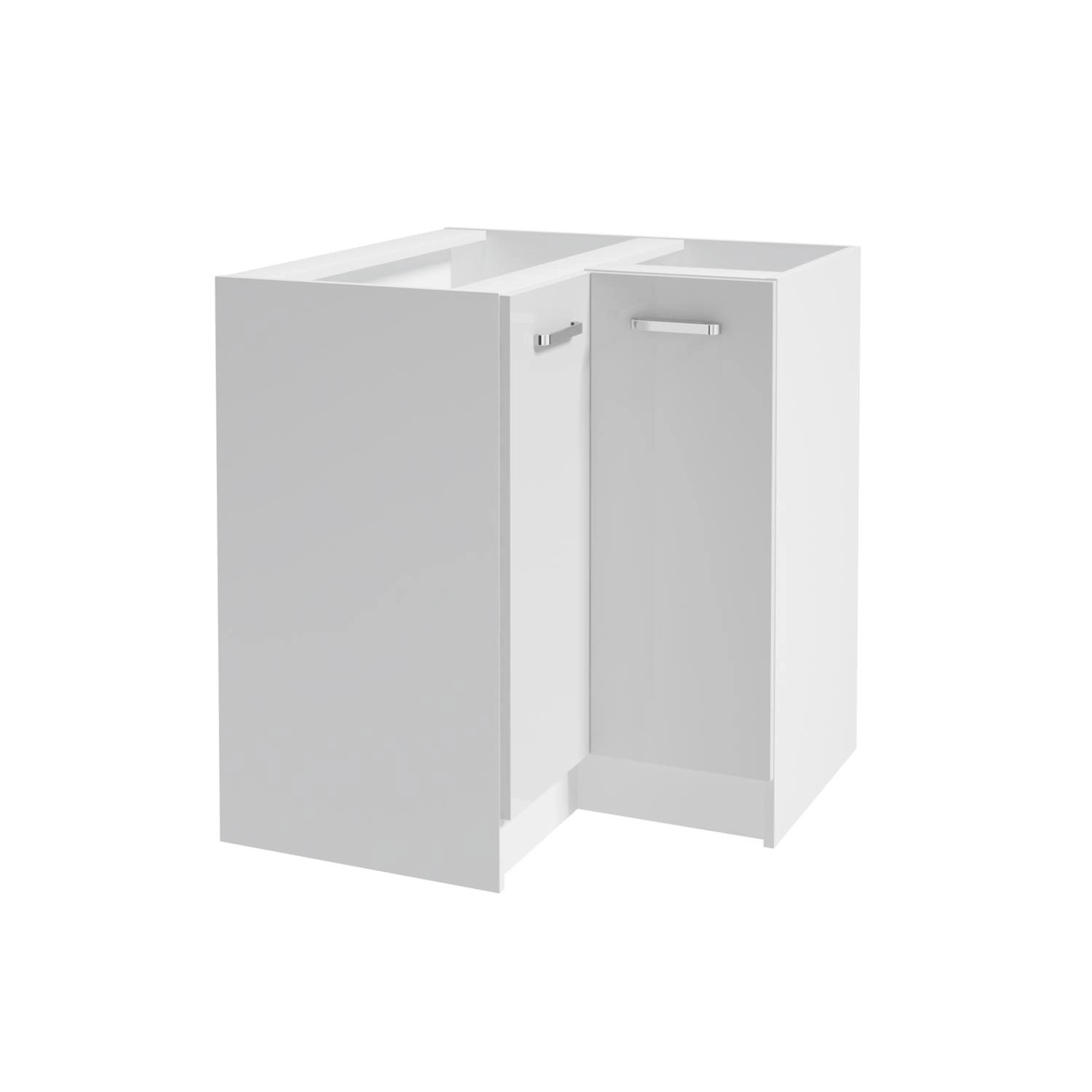 Defra Szafka kuchenna dolna narożna NAPOLI biel/chrom 90 cm