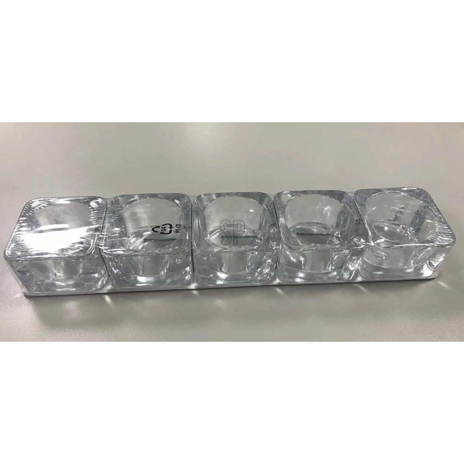 Świeczniki szkło transparentne - 5 szt.