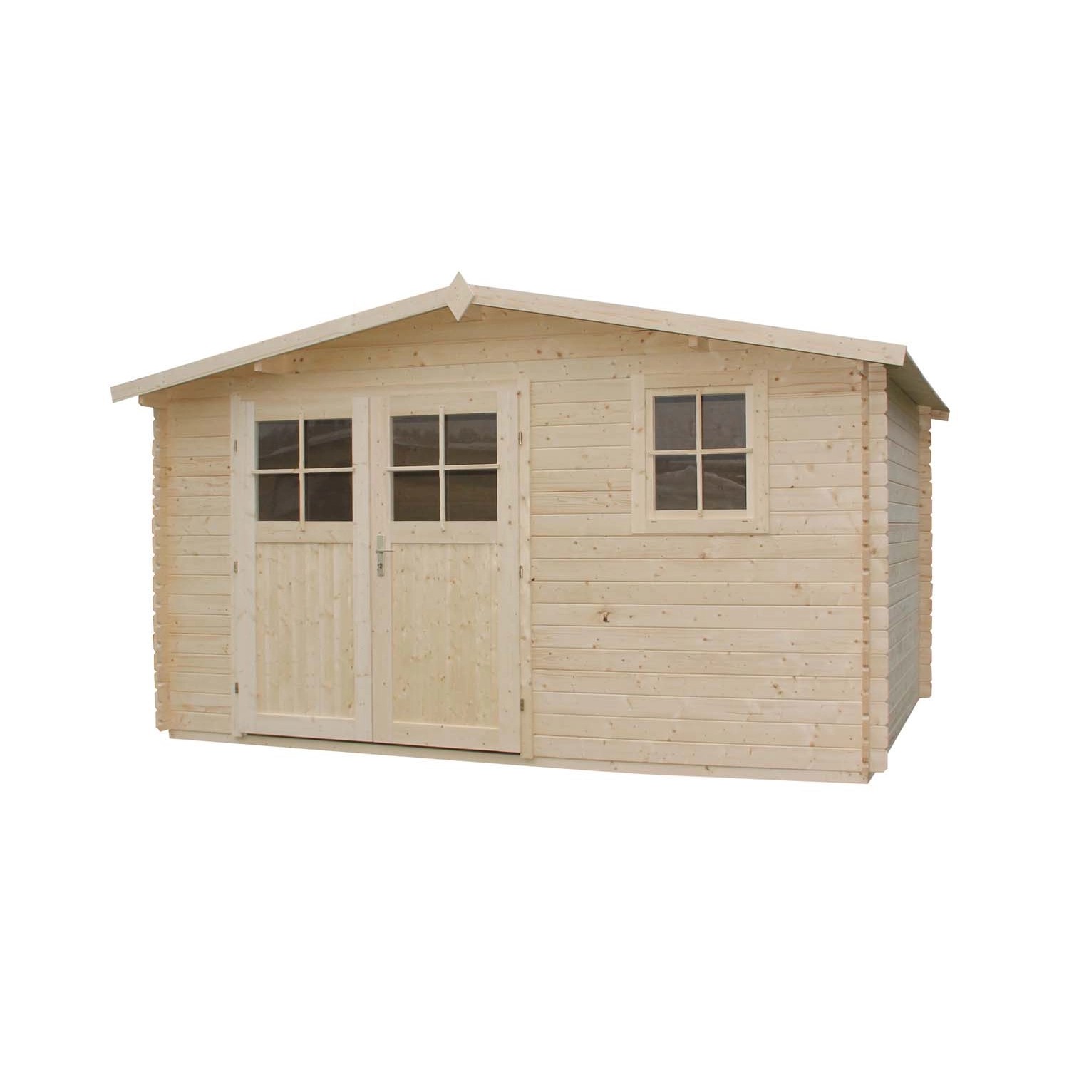 Domek ogrodowy Lilak z podłogą - 416 x 316 cm, wys. 243 cm