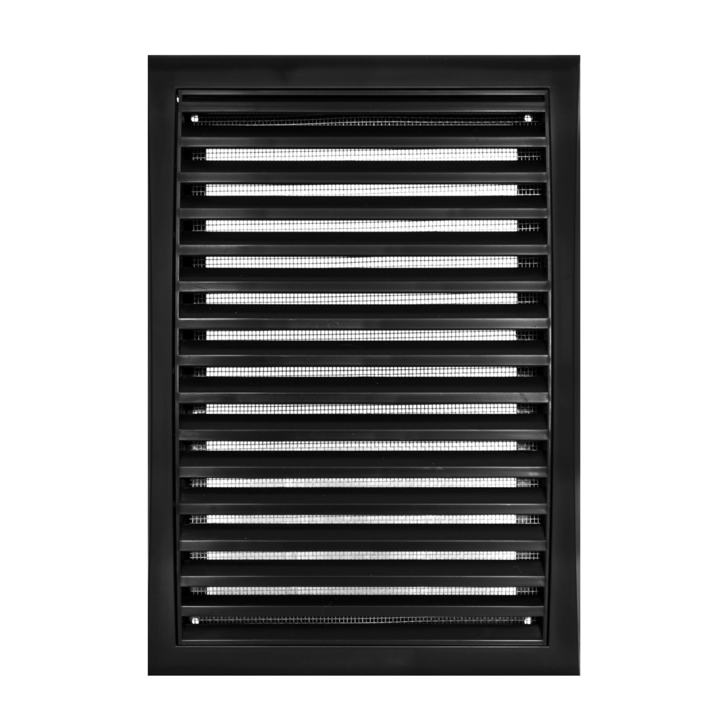 Vents Kratka wentylacyjna z siatką czarna 17,2x24,7 cm