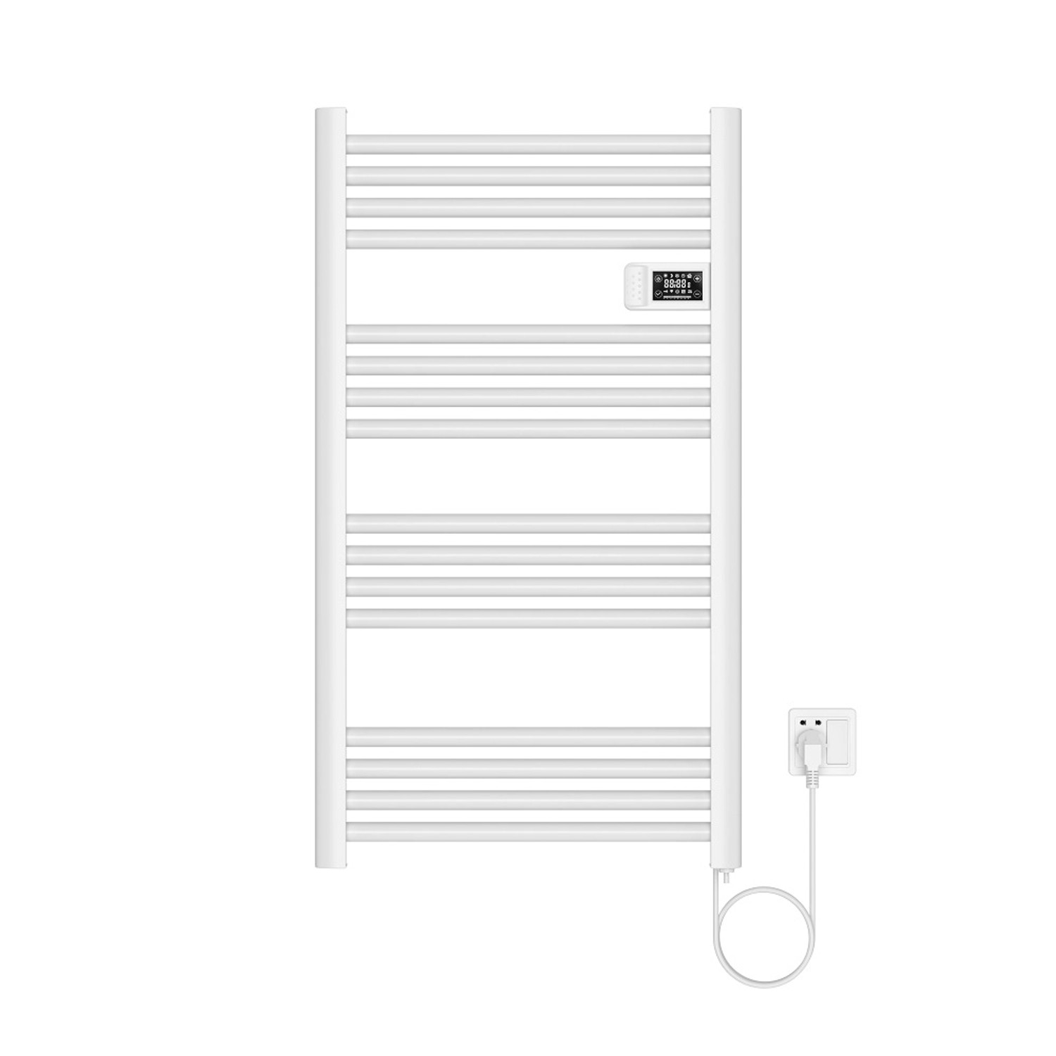 Grzejnik elektryczny programowalny biały 96 x 54 cm 500W