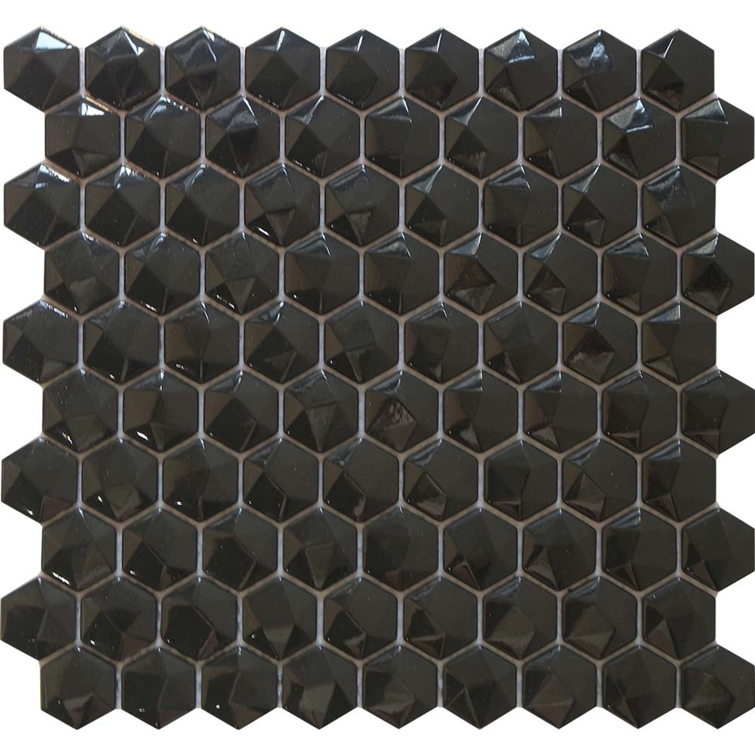 Mozaika szklana DIAMOND czarna 28,2 cm x 29,3 cm