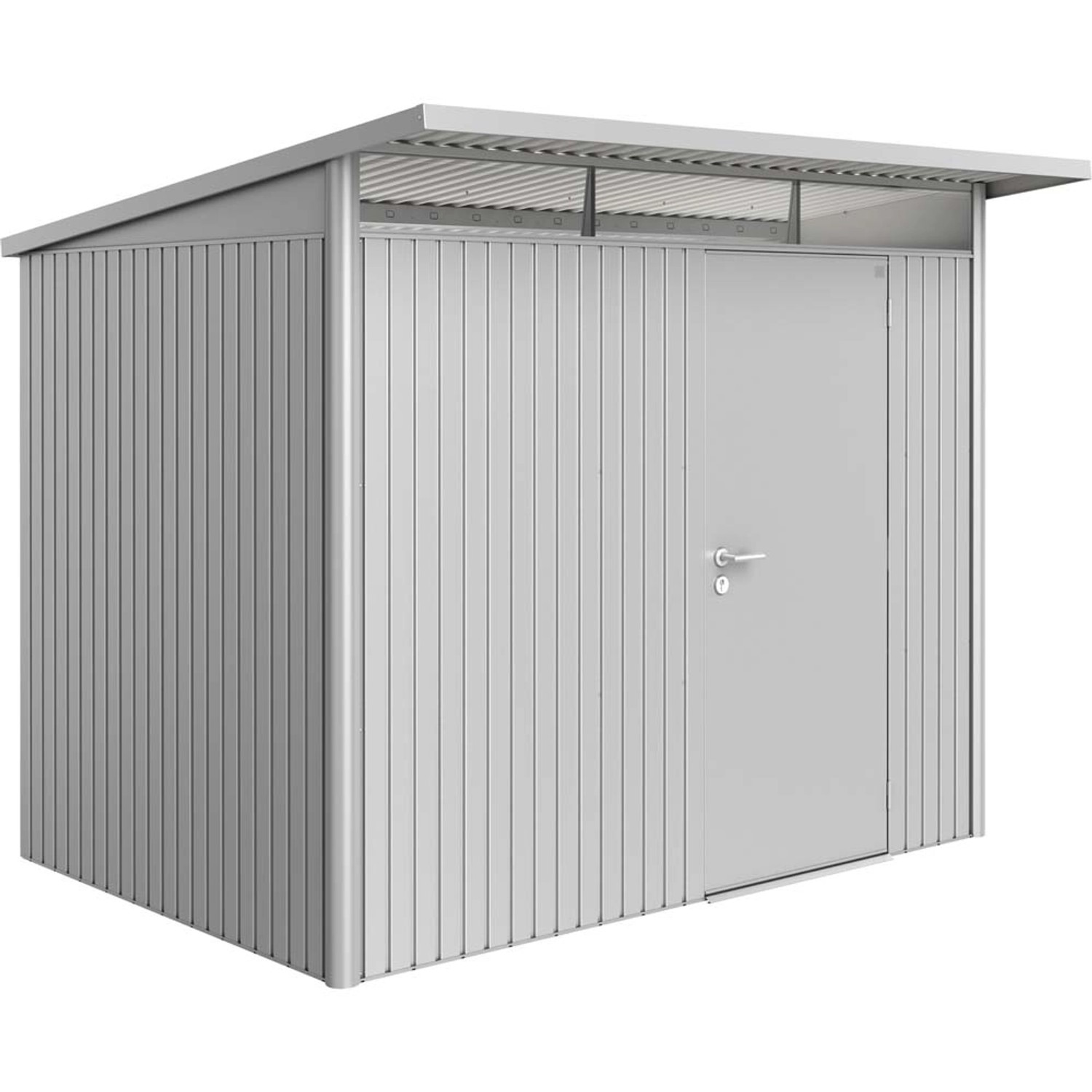 Biohort Domek ogrodowy srebrny drzwi pojedyncze - 260 x 220 cm