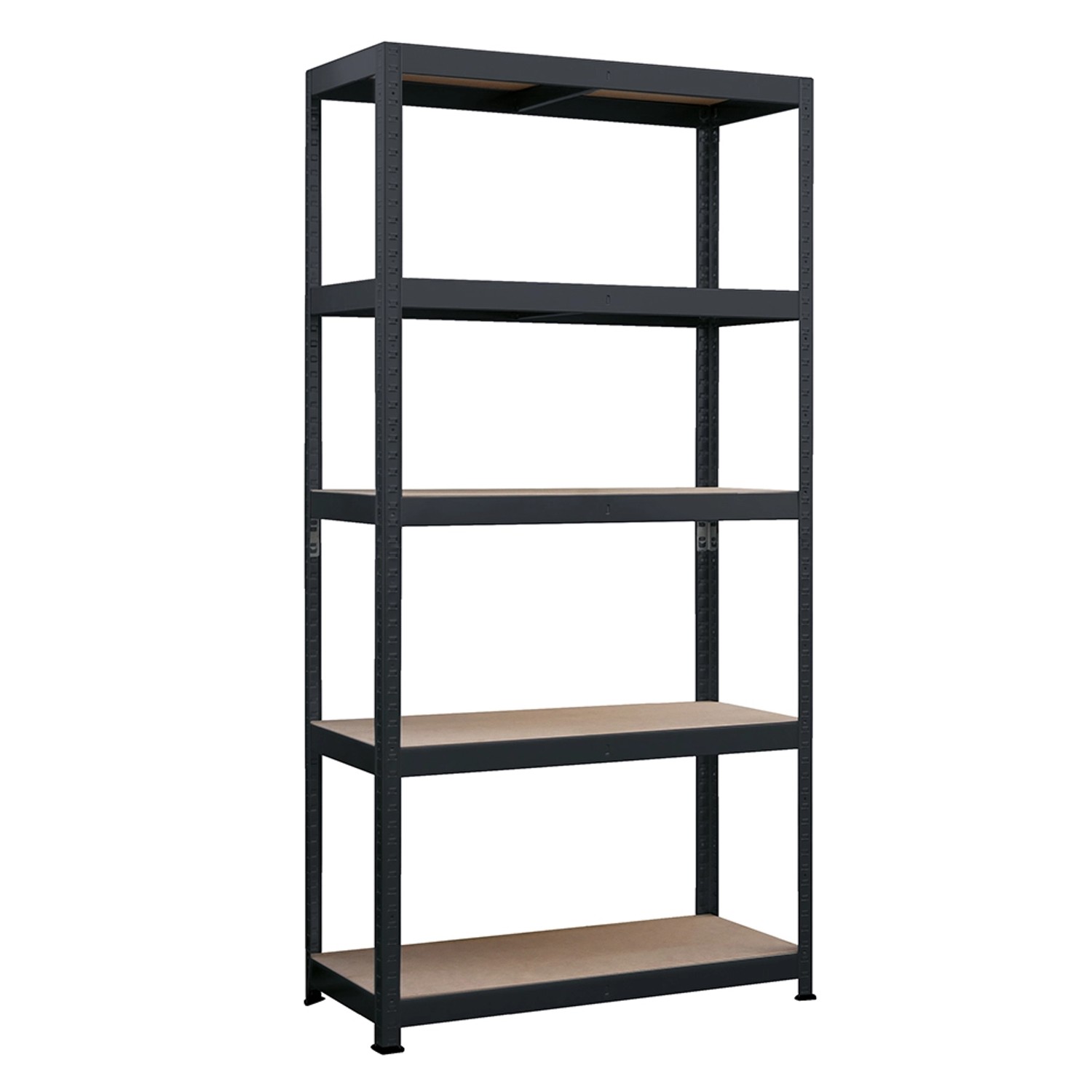 Metalkas Regał metalowy szary 180 x 90 x 40 cm 5 półek HDF/175 kg