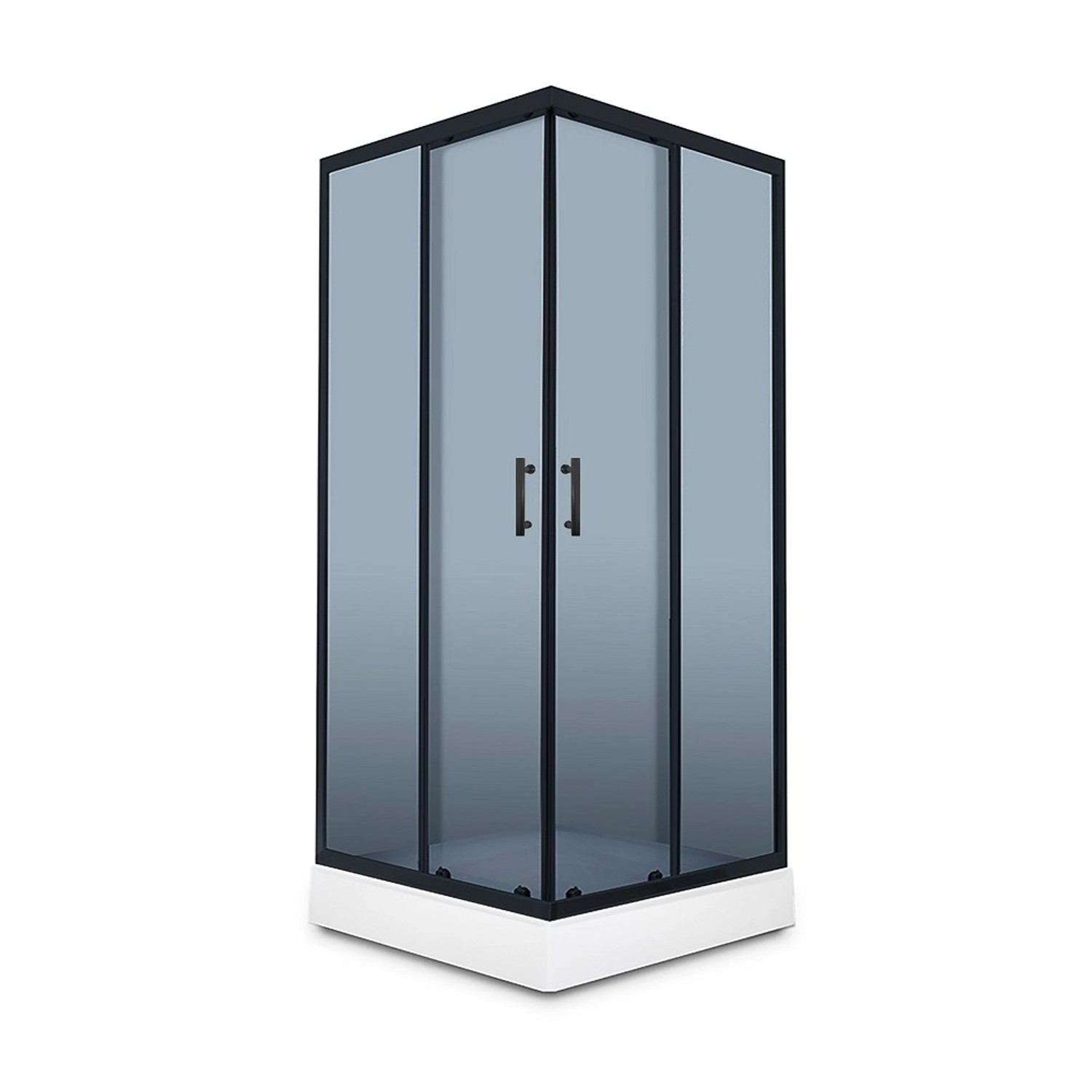 Kabina prysznicowa Como 80 czarna z brodzikiem