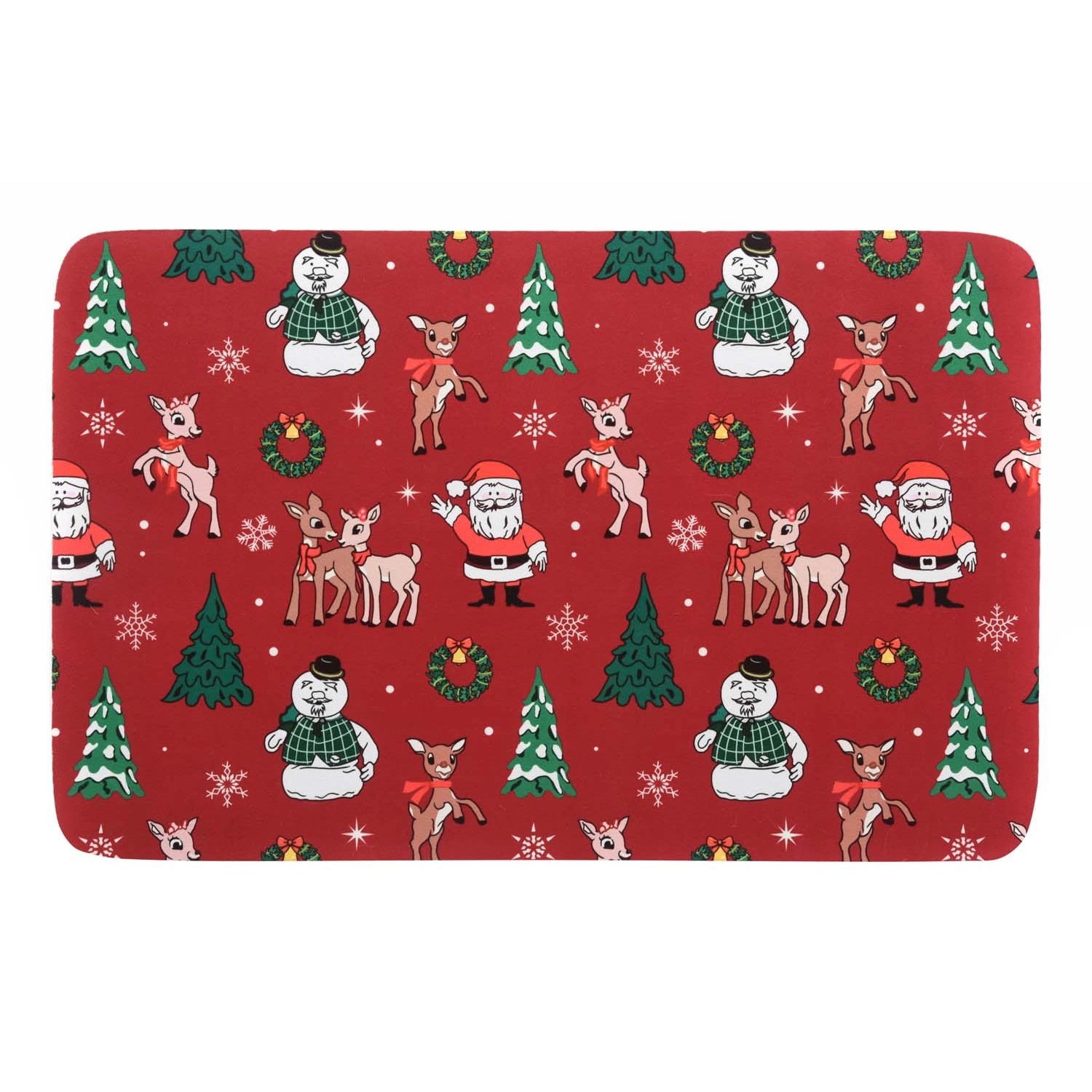 Wycieraczka świąteczna poliestrowa RENIFERY 38 x 58 cm