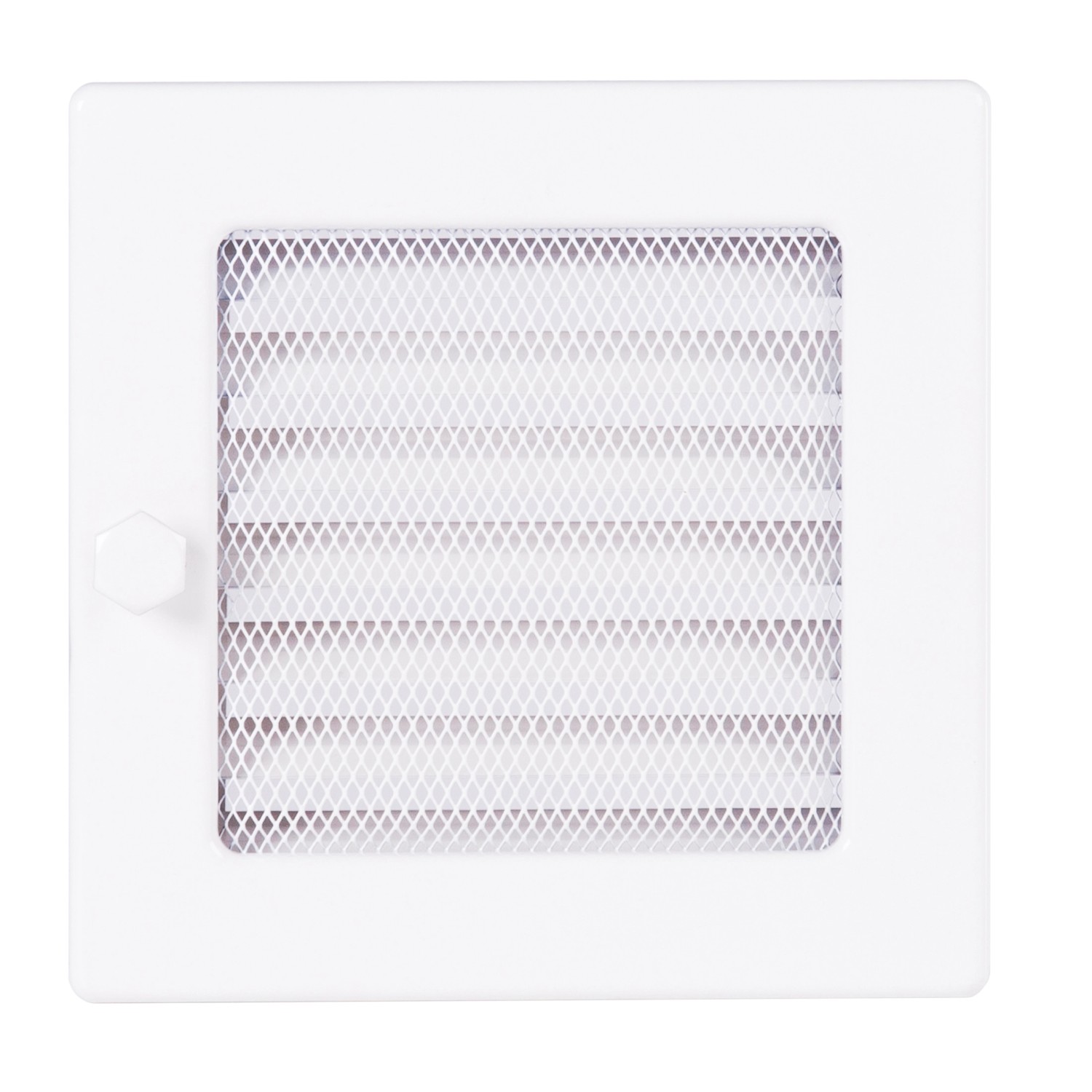 4 Fire Kratka kominkowa Standard biała 17 cm x 17 cm z żaluzją