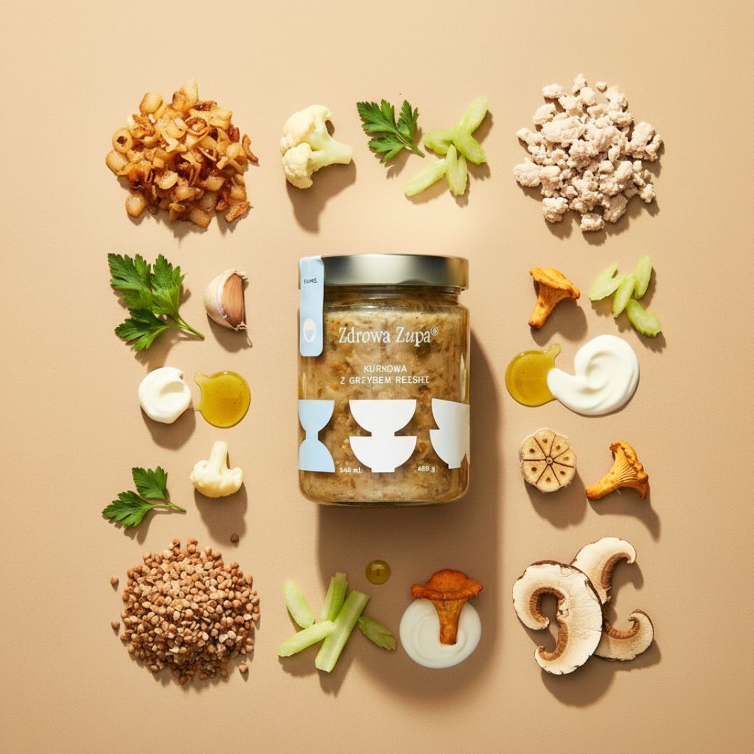 Kurkowa z grzybem reishi bezglutenowa 540 ml (bez glutenu, bez laktozy, czysty skład 540 ml, do lodówki)