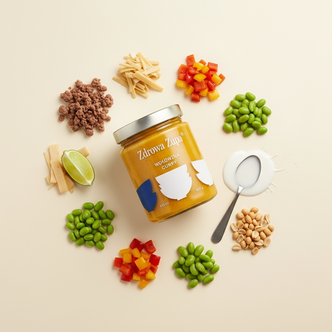 KETO Wołowina curry (bez glutenu, bez laktozy, czysty skład 540 ml, do lodówki)