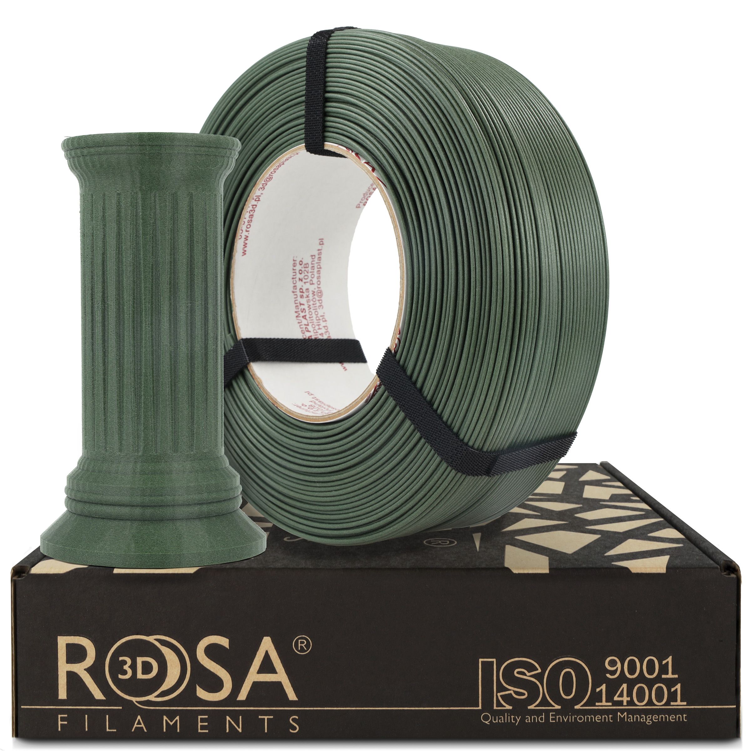 FILAMENT 3D ReFill PET-G Structure Forest Green 1,75mm 1kg