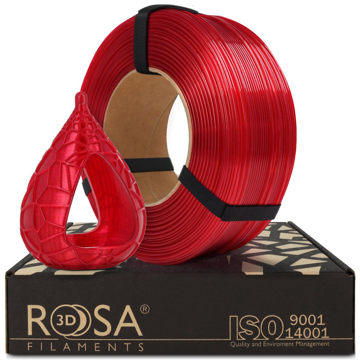Filament 3D ReFill PET-G Standard HS Red Wine Transparent