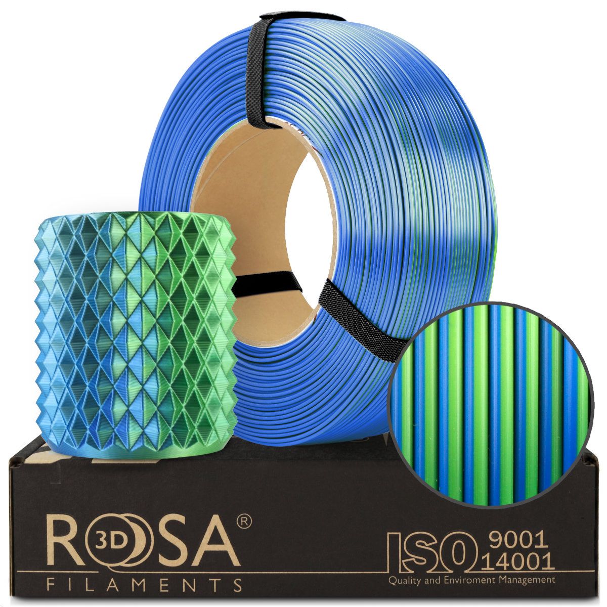 Filament 3D ReFill PLA Magic Silk Lagoon