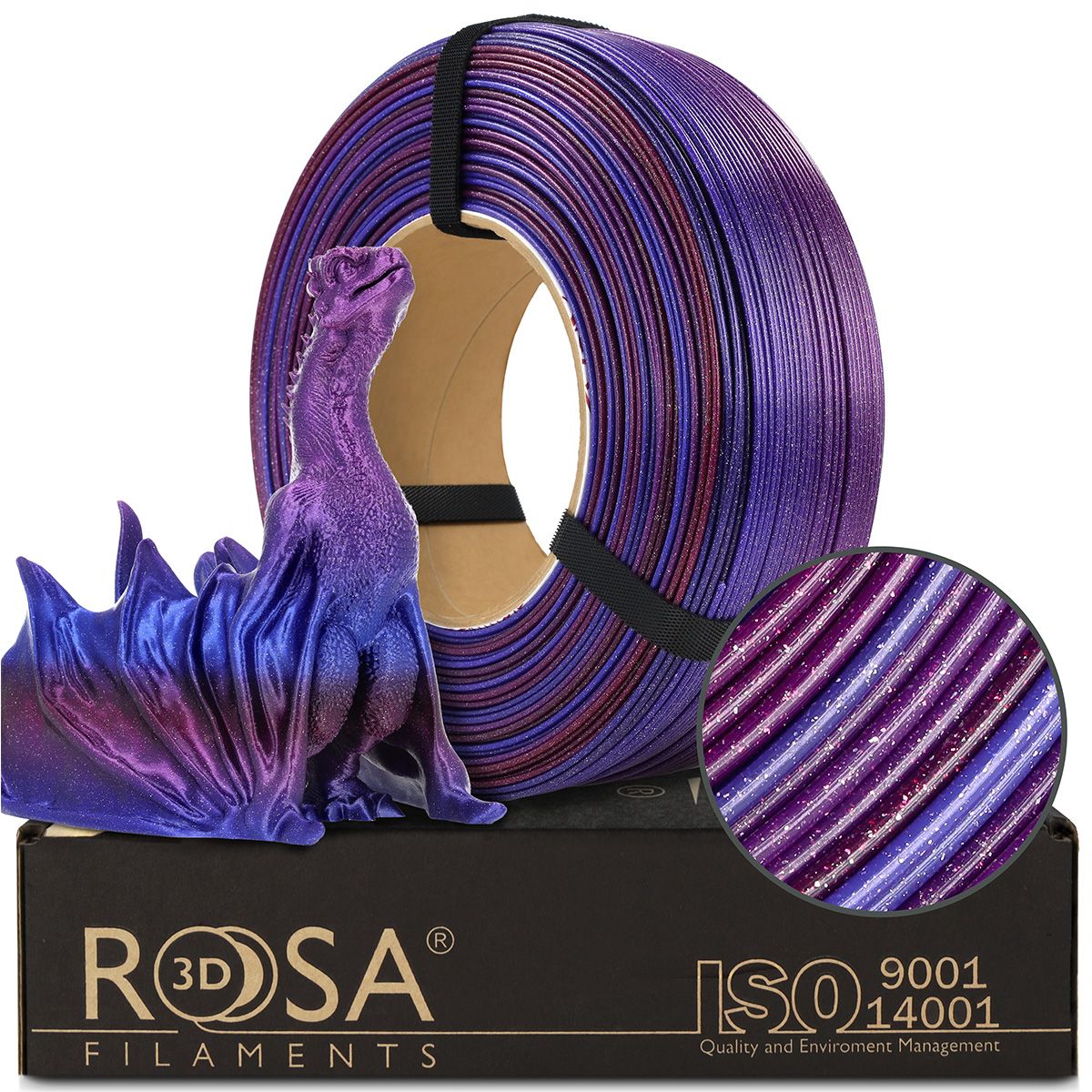 FILAMENT 3D ReFill PLA GALAXY Rainbow Andromeda 1,75mm 1kg
