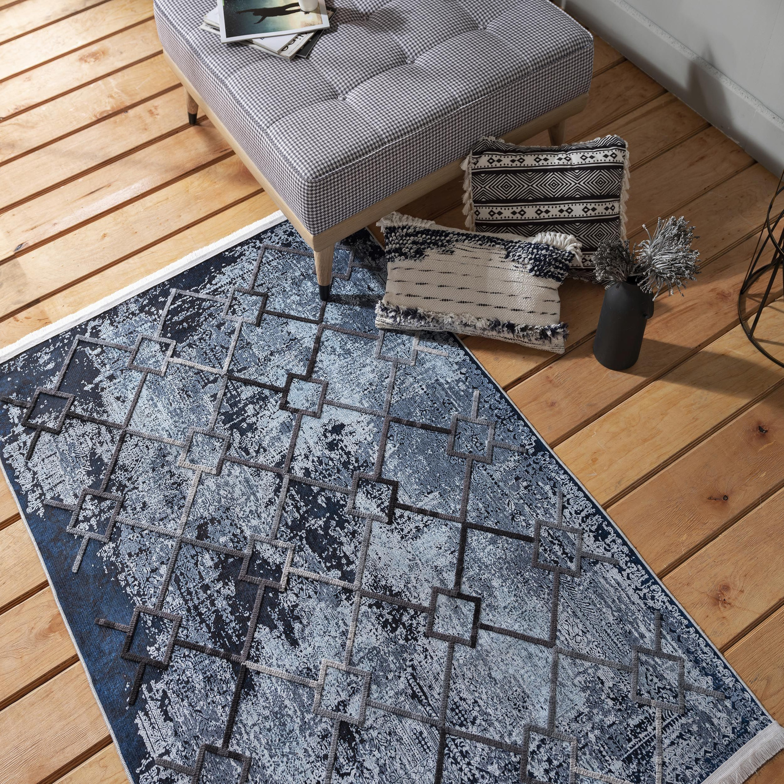 Dywan nowoczesny Excellent 01 niebieski