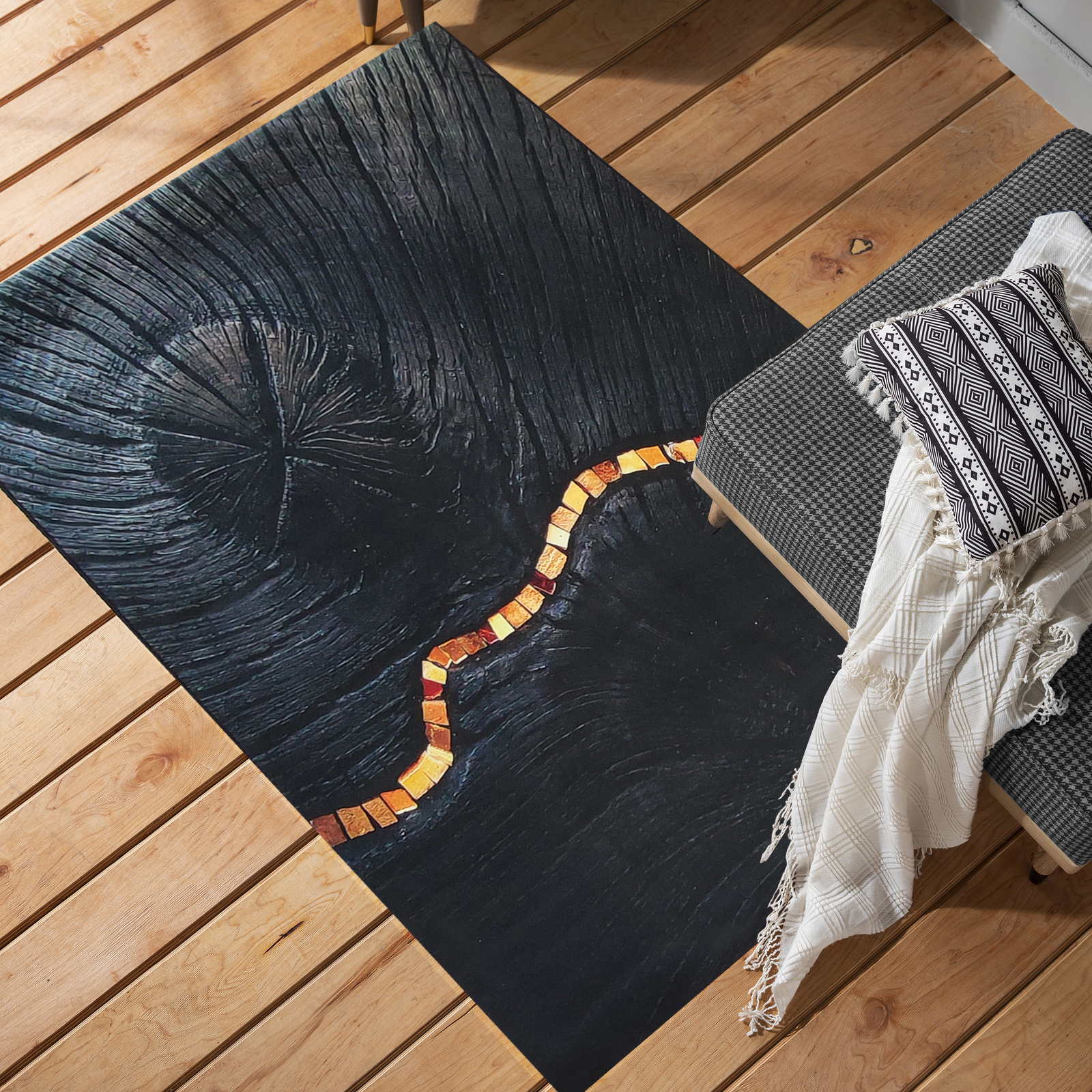 Dywan antypoślizgowy nowoczesny Gold 11 N