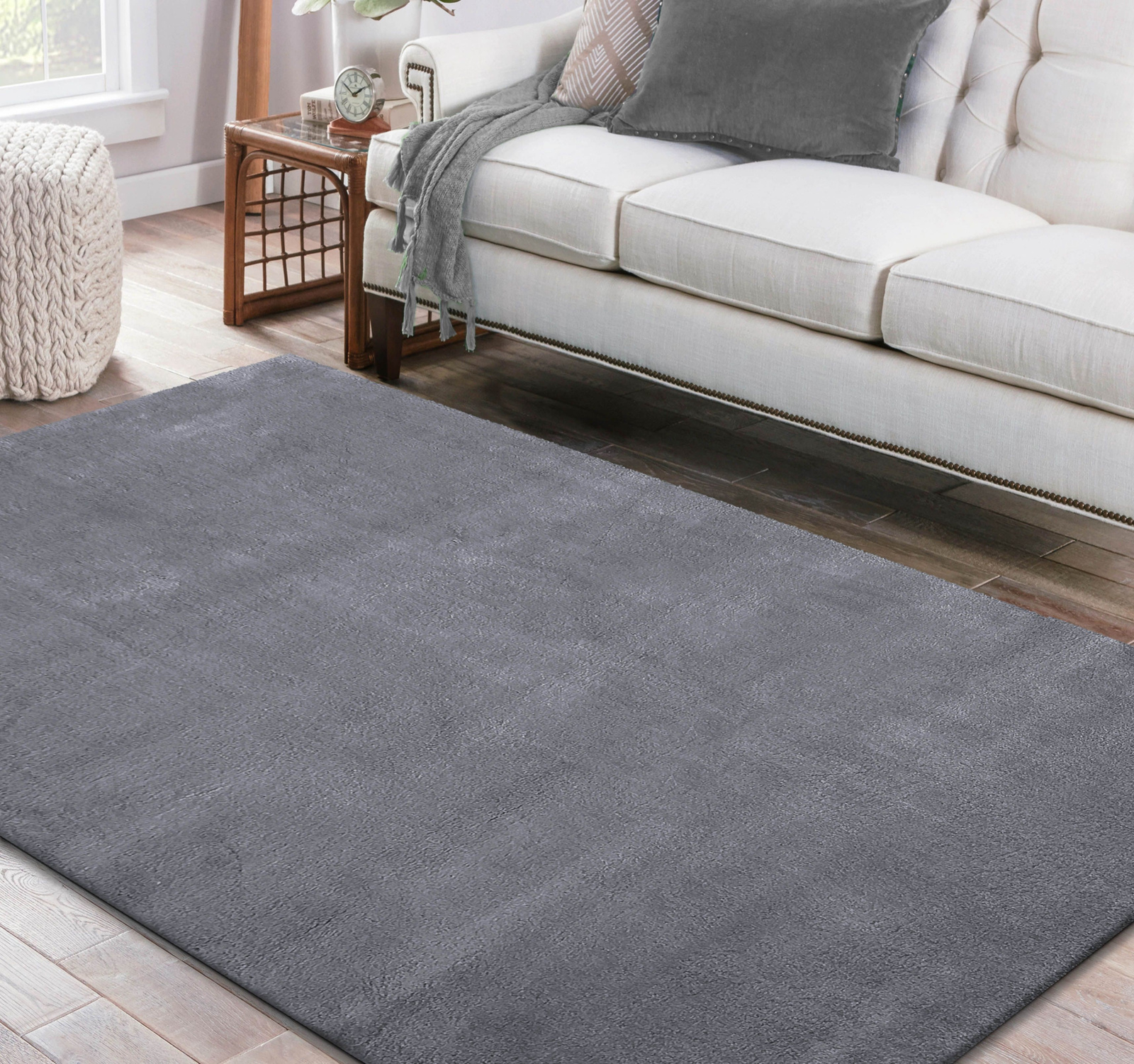 Dywan nowoczesny mięciutki Sacramento - antracytowy