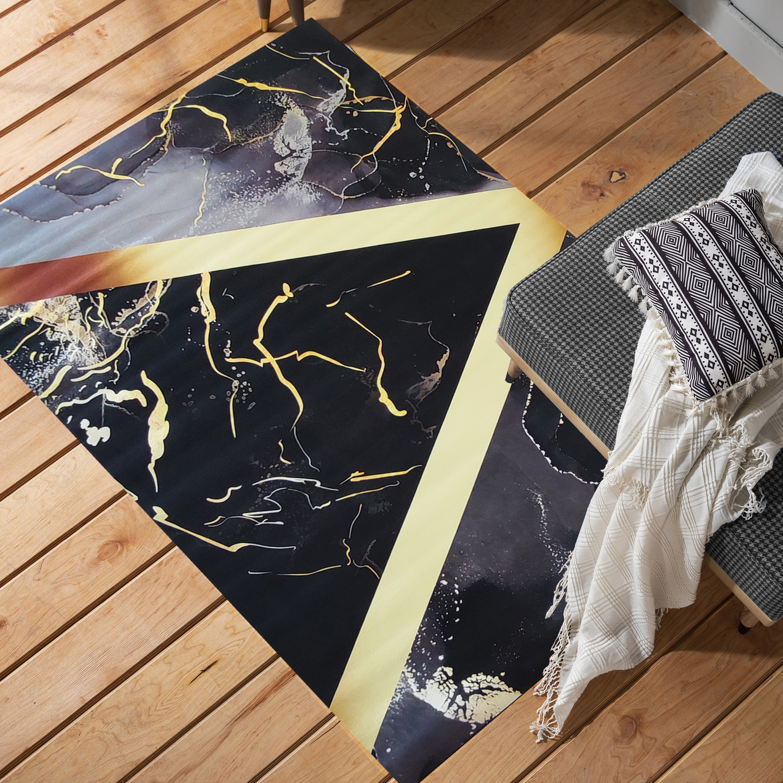 Dywan antypoślizgowy nowoczesny Gold 12 N