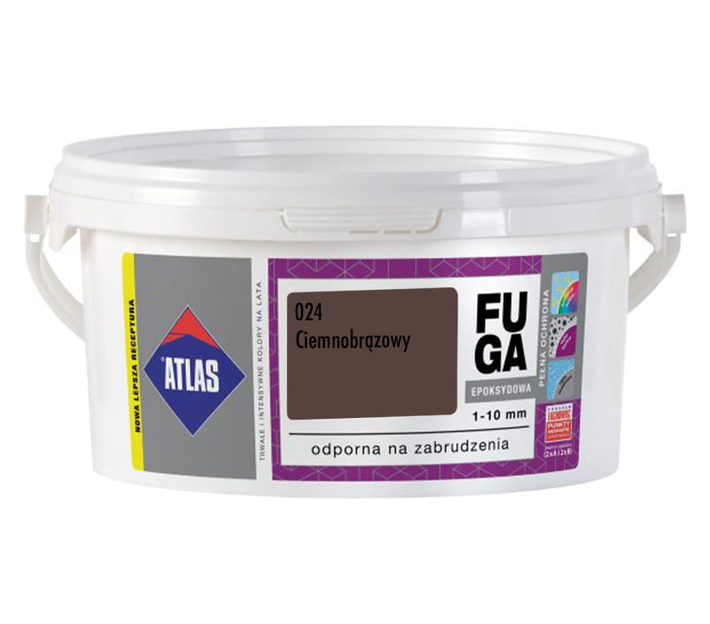 ATLAS FUGA EPOKSYDOWA 1-10MM CIEMNOBRĄZOWA 024 2KG ZAPRAWA DO SPOINOWANIA