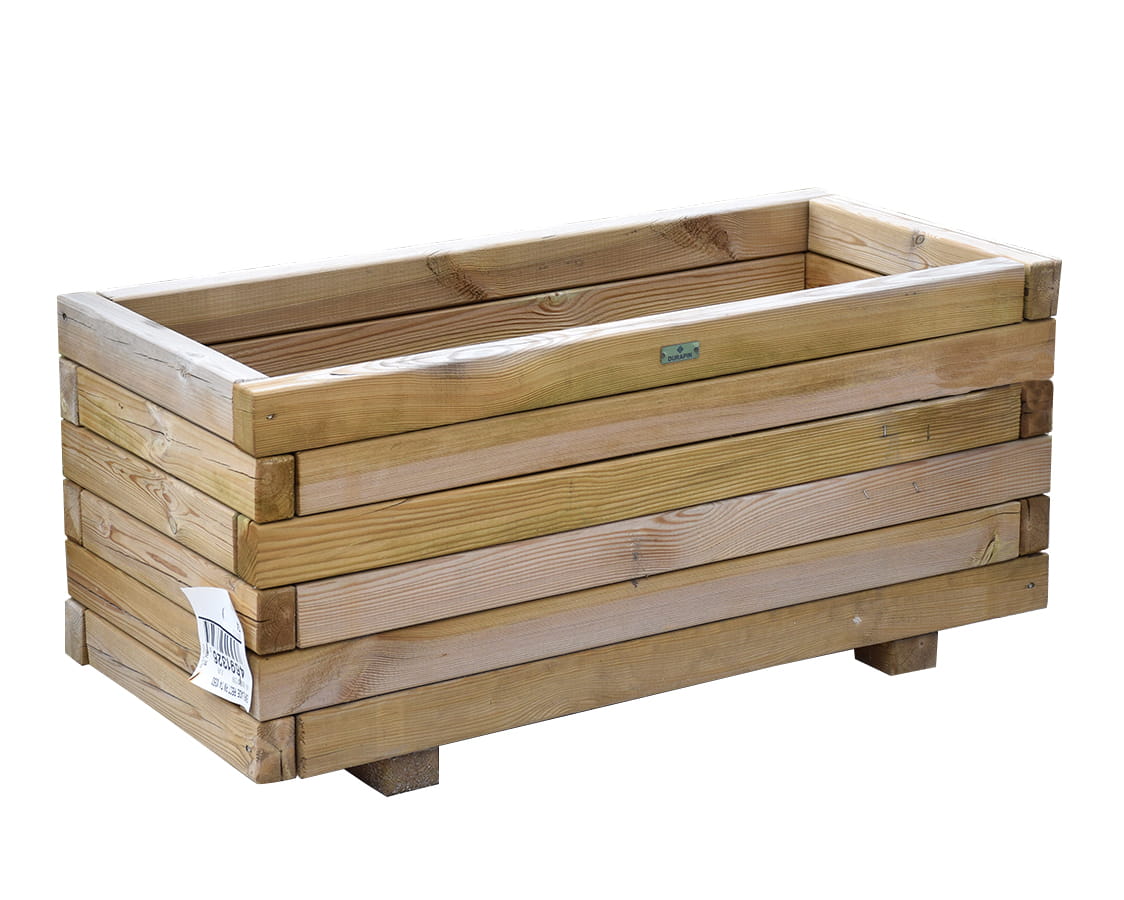 SYLVA DREWNIANA DONICA PROSTOKĄTNA - KLEPKOWA - IMPREGNOWANA - 47x105 WYS 45 CM