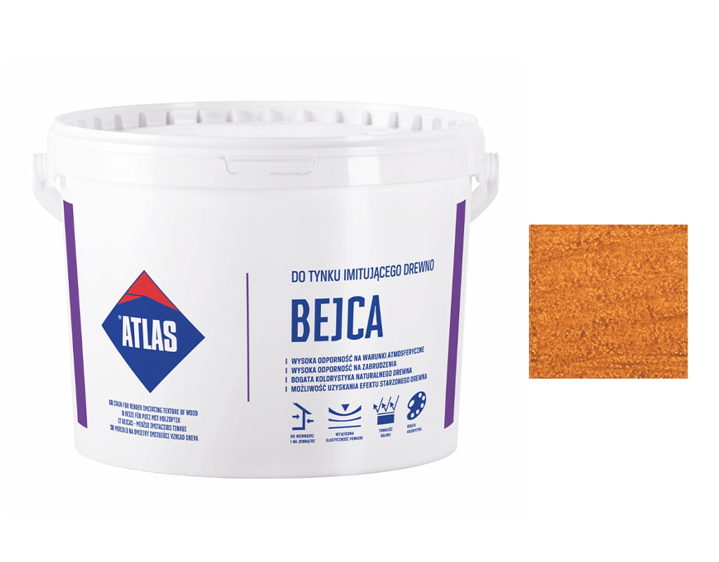 ATLAS BEJCA DO TYNKU IMITUJĄCEGO DESKĘ 03 ORZECH W