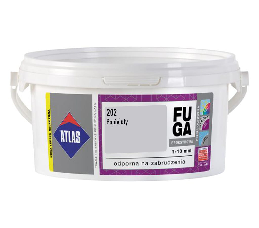 ATLAS FUGA EPOKSYDOWA 1-10MM POPIELATA 202 2KG ZAPRAWA DO SPOINOWANIA