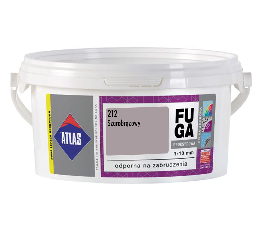ATLAS FUGA EPOKSYDOWA 1-10MM SZAROBRĄZOWA 212 2KG ZAPRAWA DO SPOINOWANIA