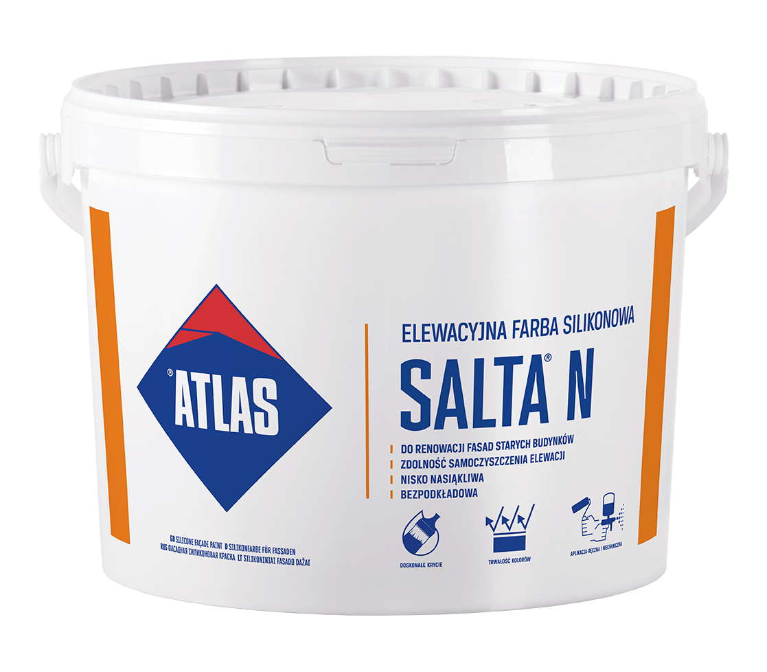 ATLAS BAZA FARBY SILIKONOWEJ SALTA N BIAŁA 10L