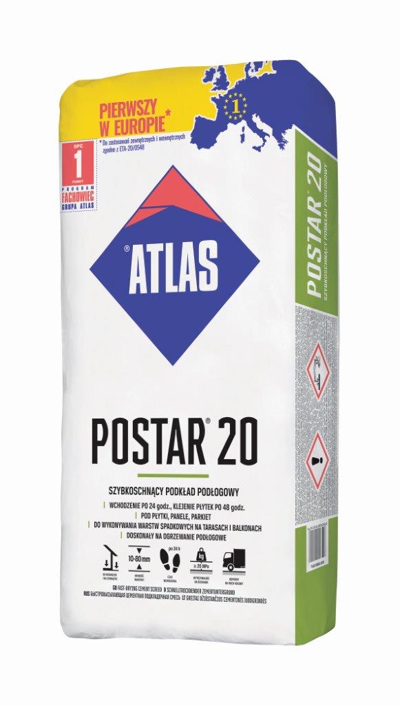 ATLAS POSTAR 20 SZYBKOSCHNĄCY PODKŁAD CEMENTOWY