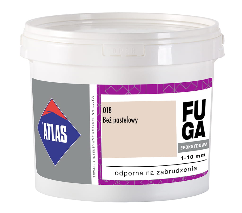 ATLAS FUGA EPOKSYDOWA 1-10MM BEŻ PASTELOWY 5KG ZAPRAWA DO SPOINOWANIA