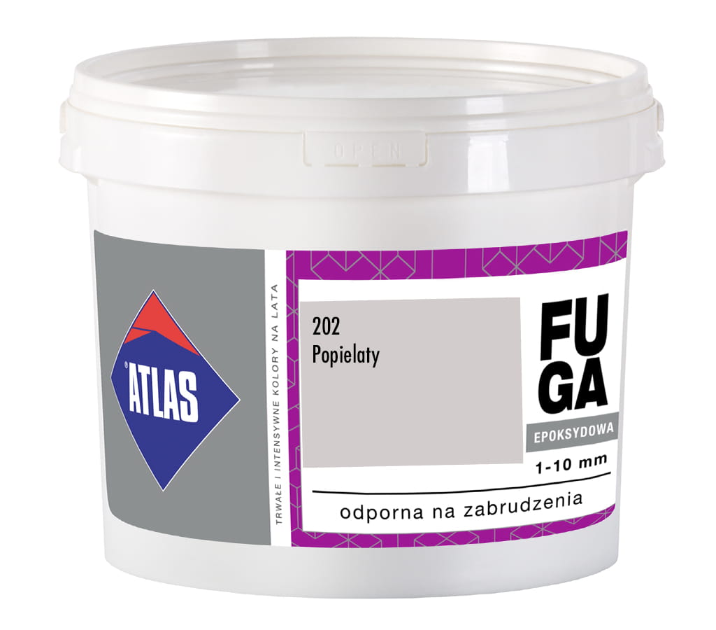 ATLAS FUGA EPOKSYDOWA 1-10MM POPIELATA 202 5KG ZAPRAWA DO SPOINOWANIA