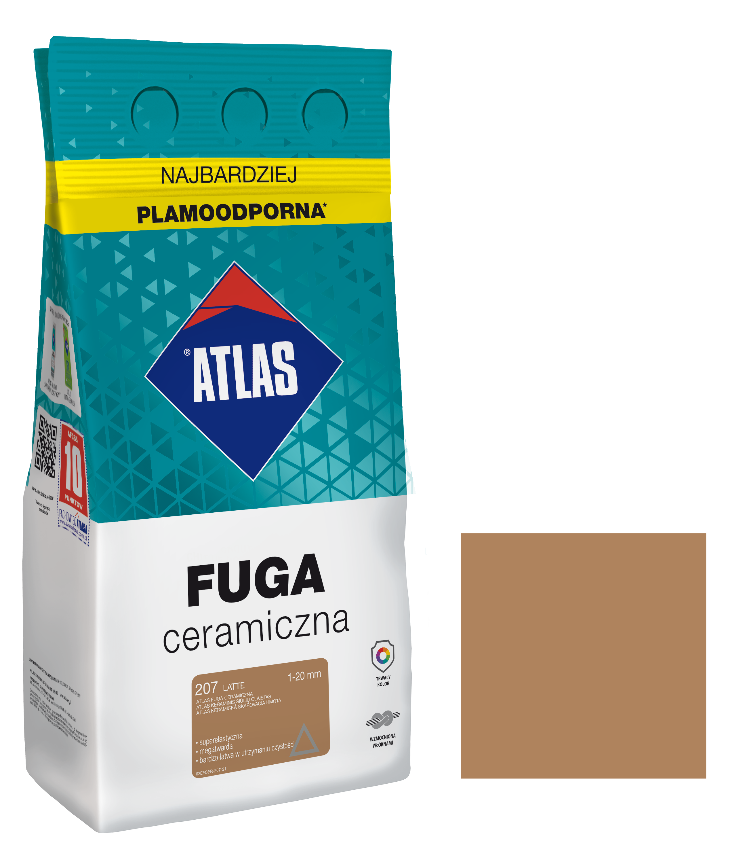ATLAS FUGA CERAMICZNA 1-20MM 207 LATTE 5KG