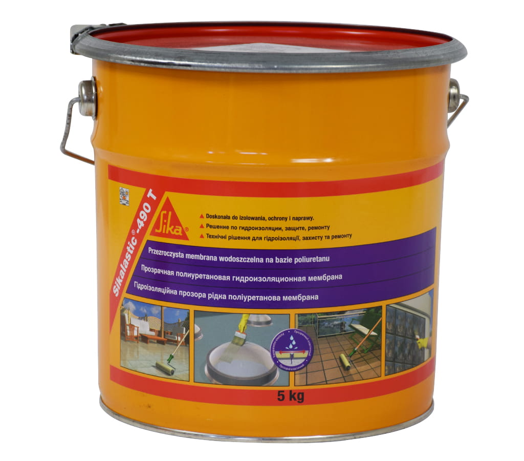 SIKA SIKALASTIC 490T 5KG BEZBARWNA POWŁOKA NA PŁYKI I TARASY