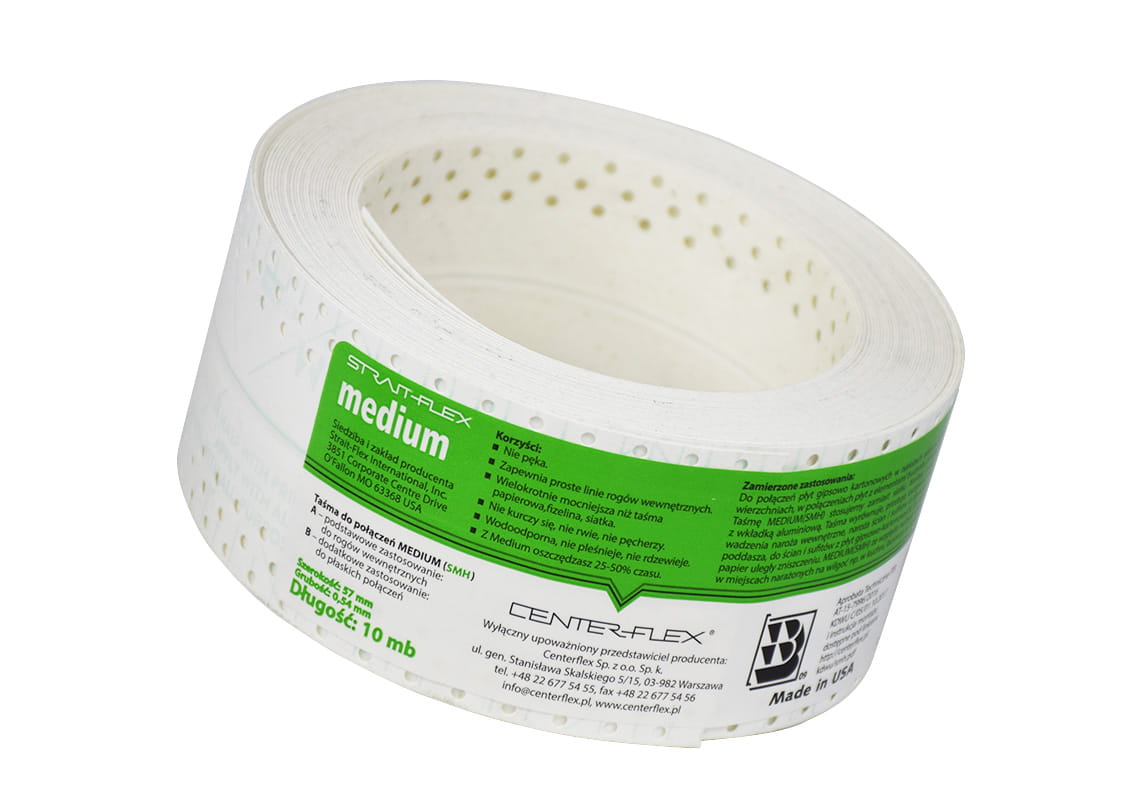 STRAIT-FLEX TAŚMA MASKUJĄCA DO PŁYT GK SMH-MEDIUM 10MB ZIELONA