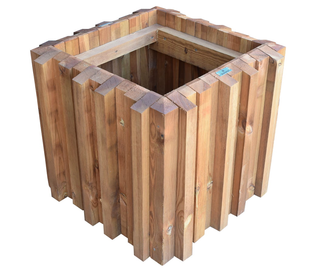 SYLVA DREWNIANA DONICA KWADRATOWA - KLEPKOWA - IMPREGNOWANA - 58x58 WYS 53,5 CM