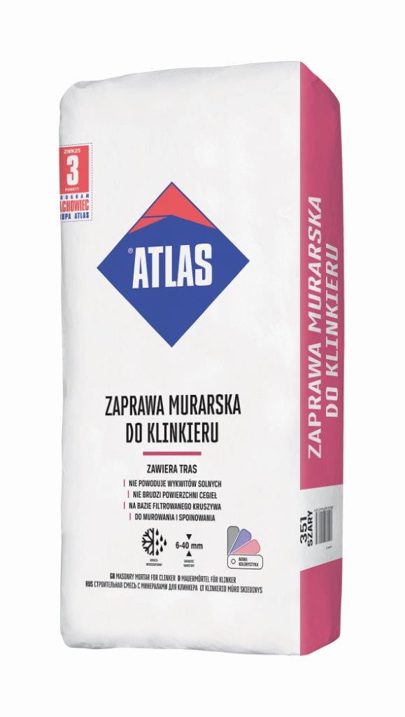 ATLAS ZAPRAWA MURARSKA DO KLINKIERU SZARA 25KG