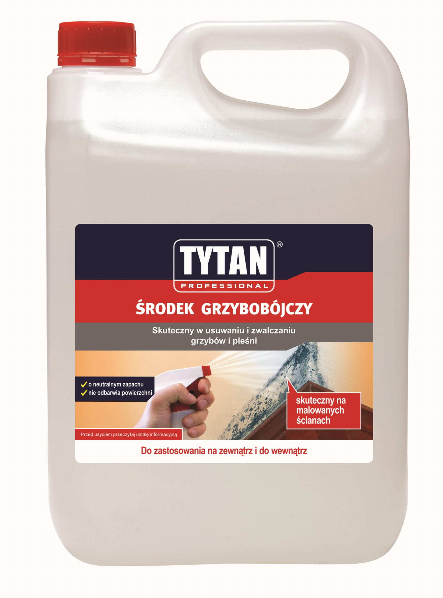 TYTAN ŚRODEK GRZYBOBÓJCZY GLONOBÓJCZY DO KOSTKI MURU ELEWACJI BETONU 5L